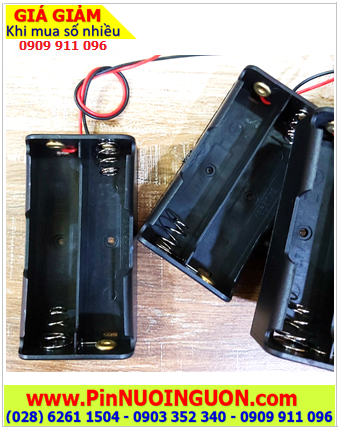 HỘP ĐẾ 2 PIN AA, HỘP ĐẾ Pin AA (Hộp đế chứa 2 pin AA 1.5v tạo thành bộ pin 3V) có sẳn dây điện đỏ đen